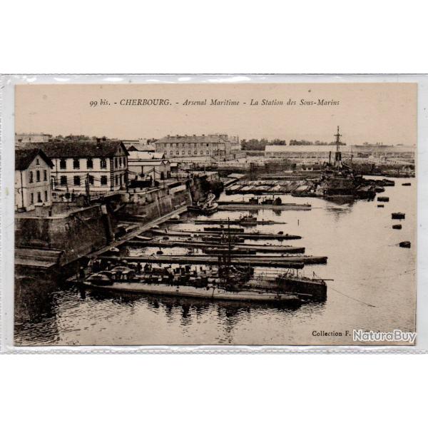 CPA - Marine Militaire Fran�aise -Cherbourg - Arsenal Maritime - la station des sous marins N�1417
