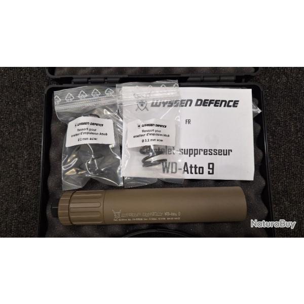 WYSSEN DEFENCE Mod�rateur WD-Atto 9 cal. 9x19 1/2-28UNEF FDE