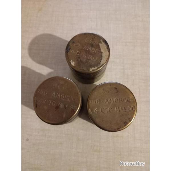 3 boites amorce ancienne ECP vide