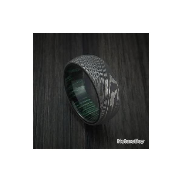 Bague en acier de Damas et r�sine