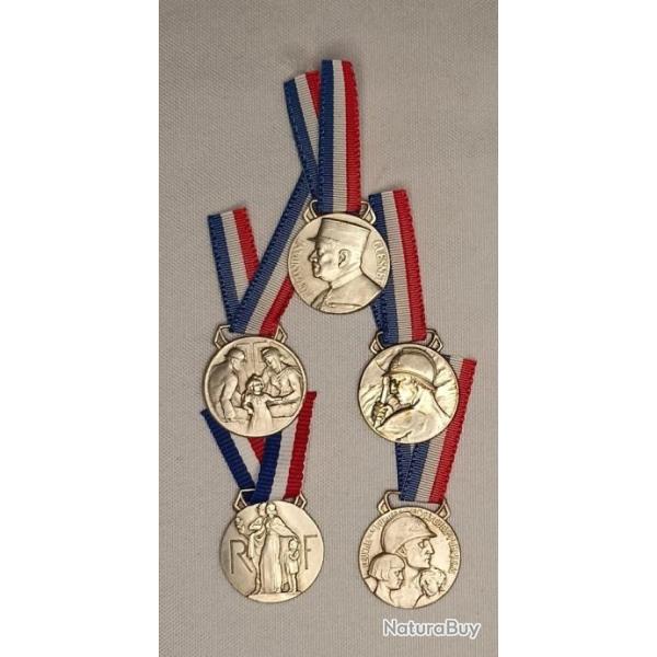 M�dailles OEuvres des pupilles Sapeurs Pompiers