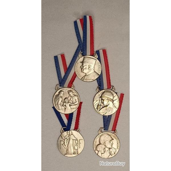M�dailles OEuvres des pupilles Sapeurs Pompiers