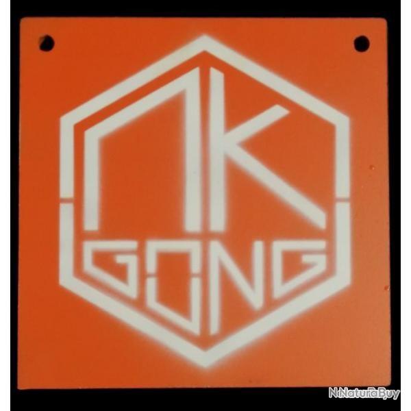 vente flash ! GONG carr� 30cm MK GONG du 44 mag a la 12.7 . cible m�tallique