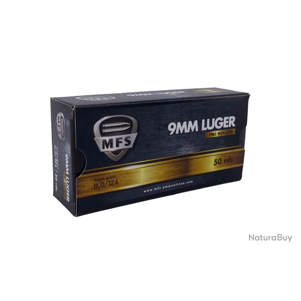 Bo�te de 50 cartouches MFS - Cal. 9 mm Luger - Par 1
