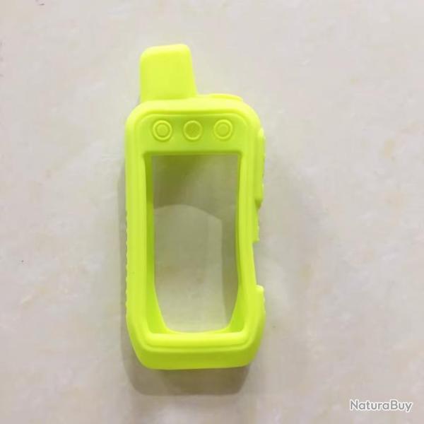 HOUSSE COQUE SILICONE POUR GARMIN ALPHA 200 ou 300 jaune avec verre tremp�