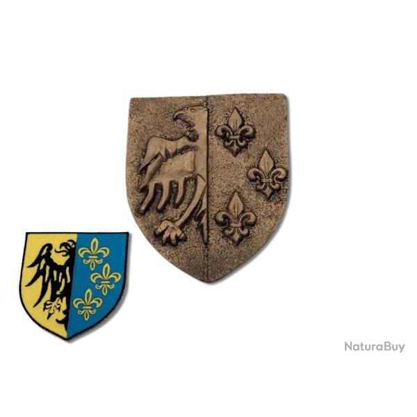 Blason Empereur Charlemagne (fixation murale pr�vue au dos du blason) + Patch