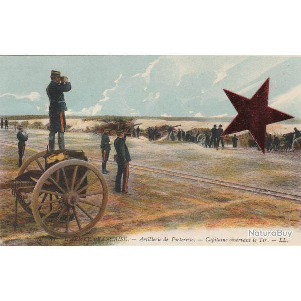 CPA -  MILITARIA ARM�E Fran�aise Artillerie Capitaine Tir- N�733