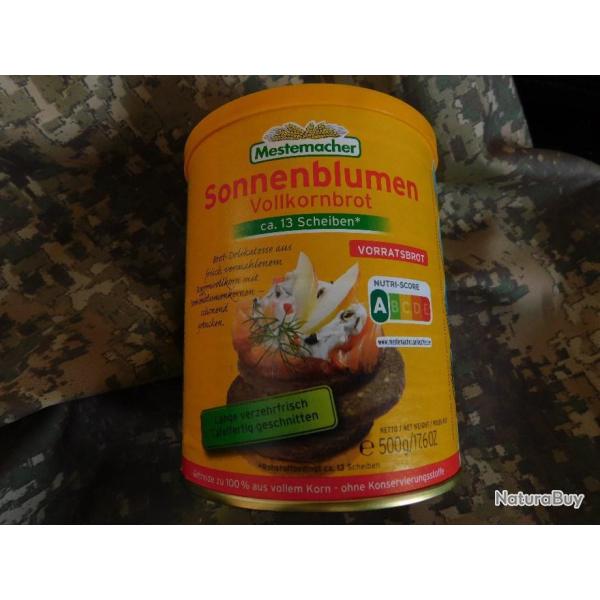 ROU25 LOT DE 12 CONSERVES DE PAIN COMPLET FABRICATION ALLEMANDE DLC 2040 BON PLUS DE 30 ANS APRES