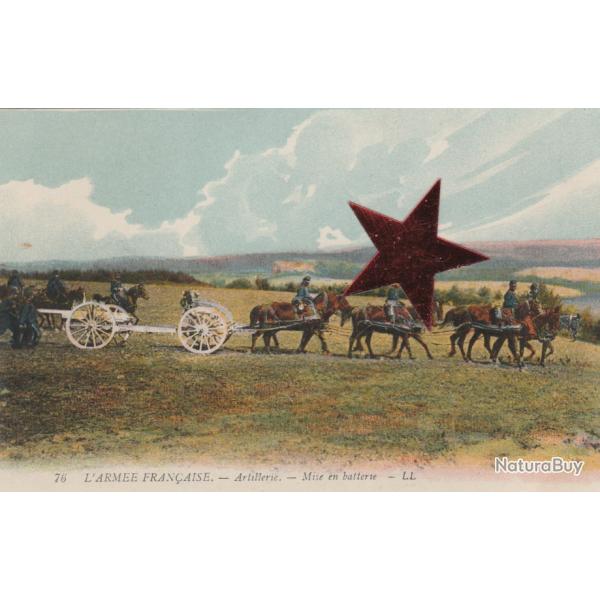 CPA -  MILITARIA ARM�E  Francaise Artillerie Mise Batterie - N�742