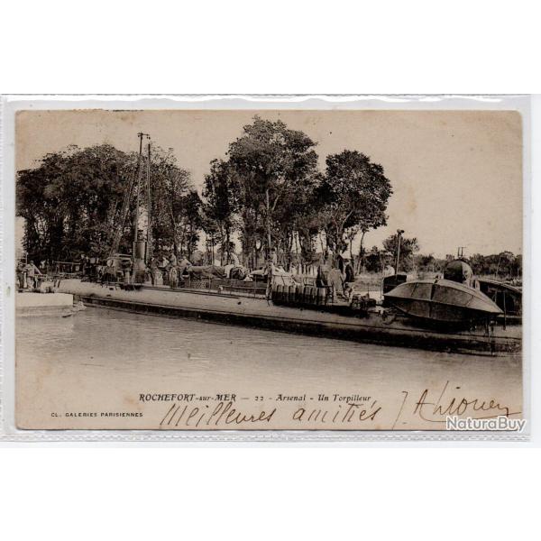 CPA -  ROCHEFORT SUR MER Arsenal Un Torpilleur Bateau de guerre - N�1306
