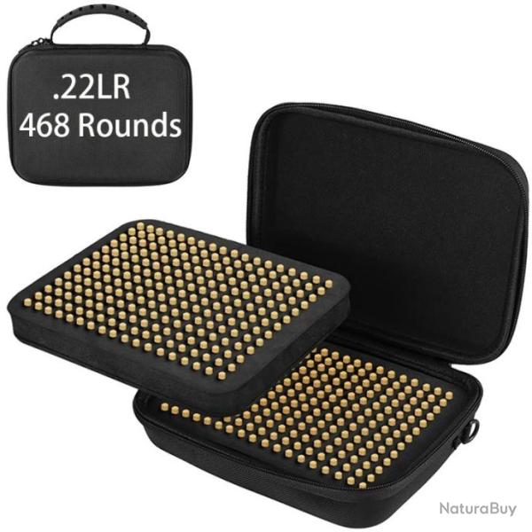 Valise mallette de munition � fermeture �clair capacit� 468 munitions 22lr oxford 1680D