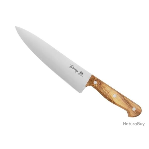 BEL2283 COUTEAU DE CHEF DUE CIGNI TUSCANY LAME 20CM MANCHE OLIVIER NEUF