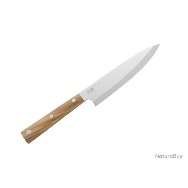 BEL2292 COUTEAU GYUTO DUE CIGNI HAKUCHO LAME 17CM MANCHE OLIVIER NEUF