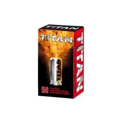 Munition &agrave; blanc 9mm PAK - Titan - Boite de 50