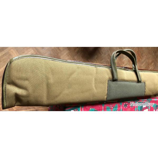 Housse fusil 130cm en toile et feutrine