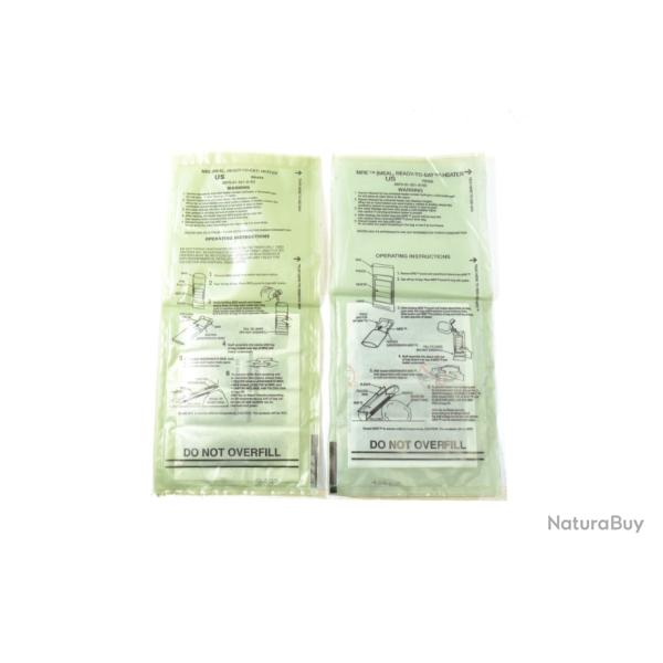 R�chaud x 2 rapide sans feu pour ration US - MRE Heater Survie surplus ration combat r�chaud chasse