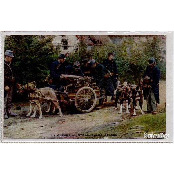 CPA - En Guerre - Mitrailleuses belges attelage chien - N�0034