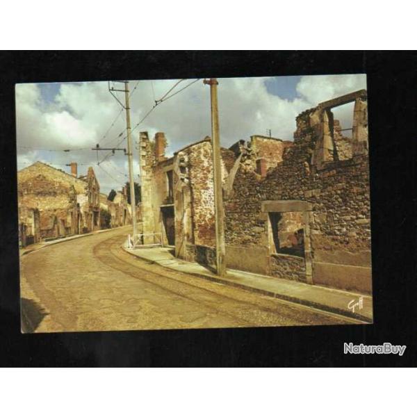 oradour sur glane cit� martyre 10 juin 1944 grand-rue ou passait le tramway de limoges