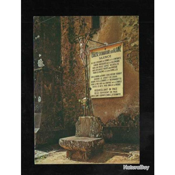 oradour sur glane cit� martyre 10 juin 1944 l'�glise plaque comm�morative