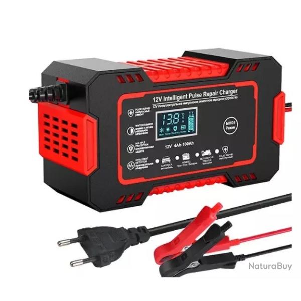 Chargeur De Batterie Intelligent 12V 6A Automatique LCD Voiture Auto Moto Camion