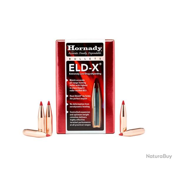 Bo�te de 100 Ogives Hornady 22 Cal .224 80 gr ELD-X (22833)