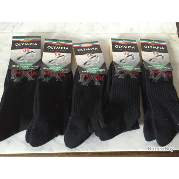 Lot de 5 paires chaussettes noire OLYMPIA (PORT COMPRIS).