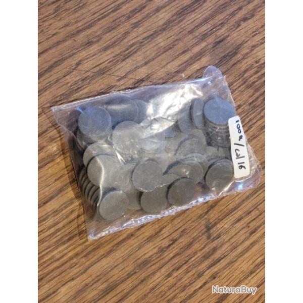 Opercule/complement bourre Cal 16  �p: +- 1.4 mm