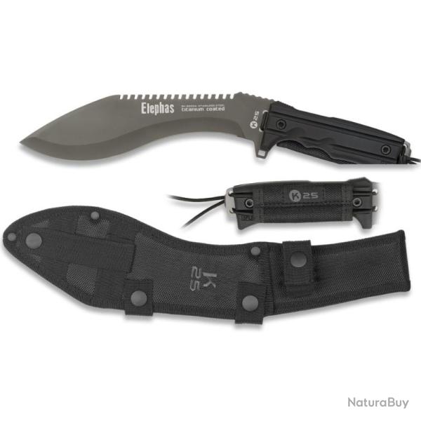 MACHETTE KUKRI ELEPHAS - REVTEMENT EN TITANE