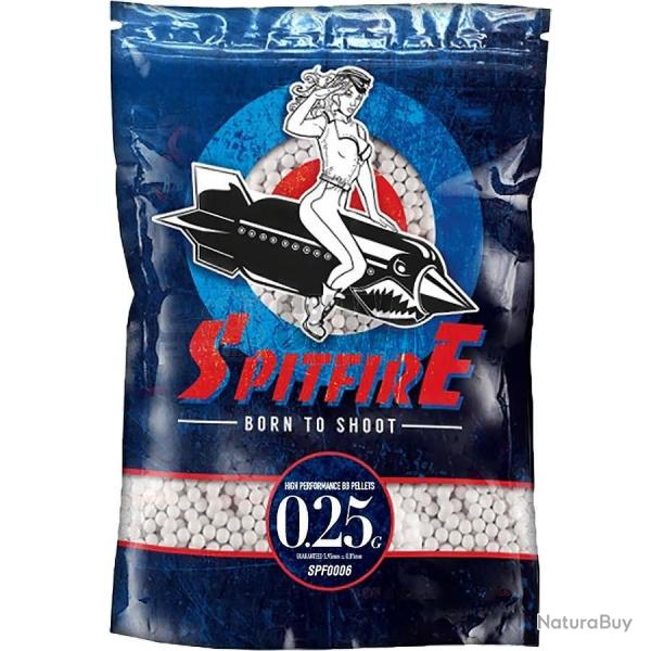 Billes Airsoft 0,25g Spitfire haute pr�cision pour r�pliques AEG