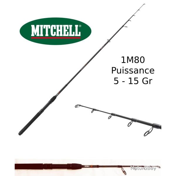 Canne lancer Leurre / Truite t�lescopique carbone Mitchell Traxx RT 180