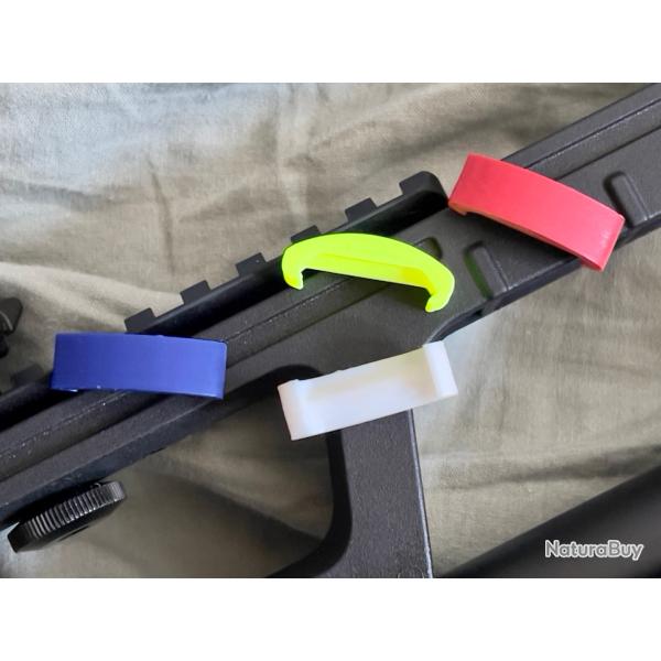 PICATINNY Lot de 9 caches pour rail Picatinny (couleurs, drapeau etc)