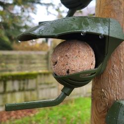 Lot de 3 Supports Boule de Graines Oiseaux Sauvage A&eacute;ris Gris Olive, A visser
