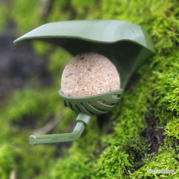 Support Boule de Graines Oiseaux Sauvage A�ris Gris Olive, A ventouse
