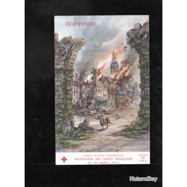 termonde croix rouge fran�aise association des dames fran�aises guerre europ�enne de 1914-1915