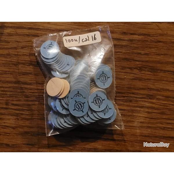 100 Cartons de fermeture n�6 , cal 16 , bleu