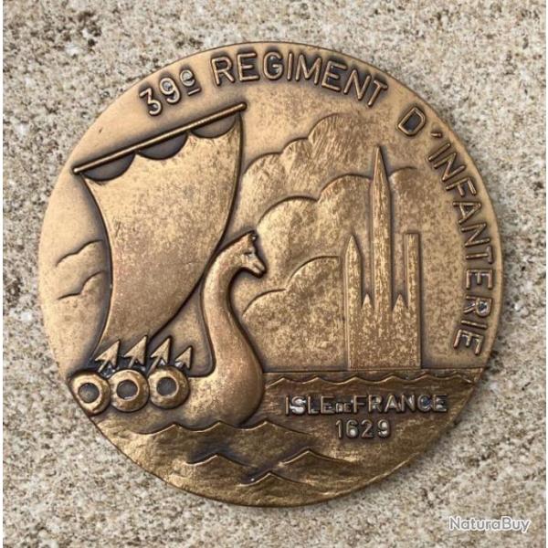 Medaille de Table-39� Rgt d'Infanterie-Attribu�e