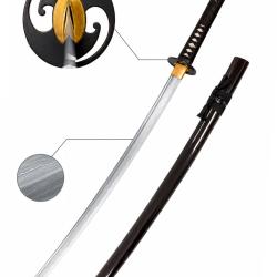 Katana Damas &laquo; Obsidienne &raquo;, lame aiguis&eacute;e