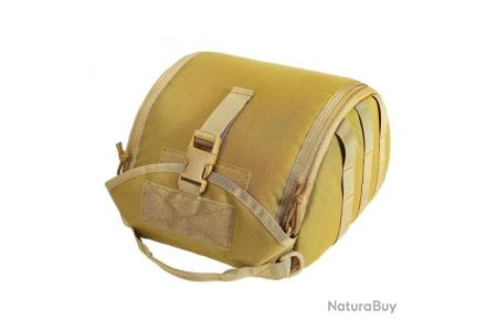 Sac Tactique pour Casque avec Système MOLLE et Boucle à Dégagement Rapide Tan - Bagagerie