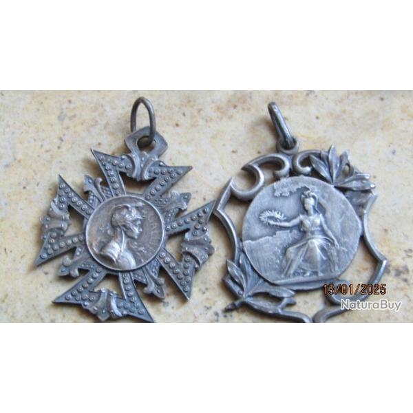 breloques patriotique premi�re guerre poilu  ww1 Gallia Victoire France dont 1 offert magasin