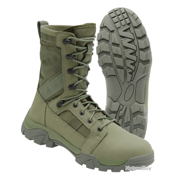 Chaussures tactiques Brandit Defense microfibre et nylon 600D Vert olive EU