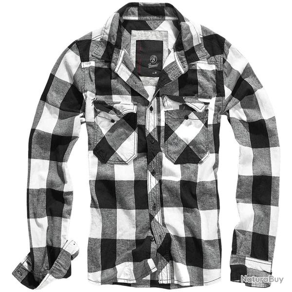 Chemise Brandit Check Blanc