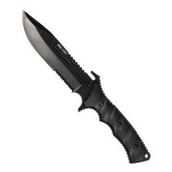 Couteau &agrave; lame fixe Mil-Tec Combat G10 - Noir