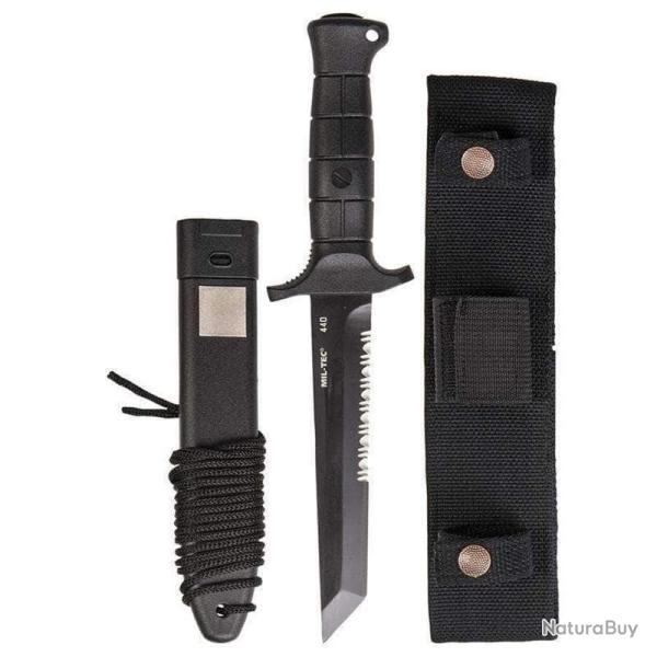 Couteau � lame fixe Mil-Tec KM 2000 - Noir