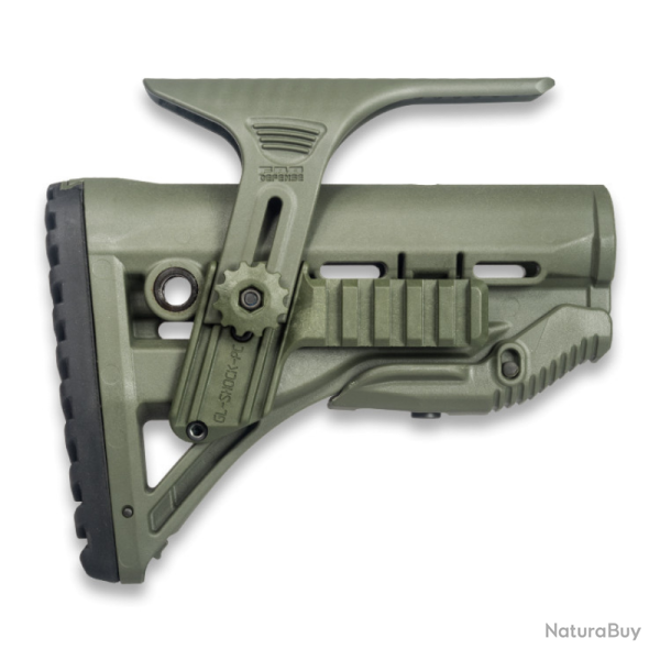 Crosse amortissante avec appui joue rglable et rail FAB Defense GL-Shock PCP - pour AR / M4 / HK416