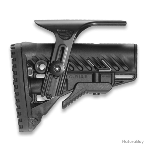 Crosse FAB Defense GLR-16 CP pour AR15 / M4 / HK416 avec appui joue - Noir