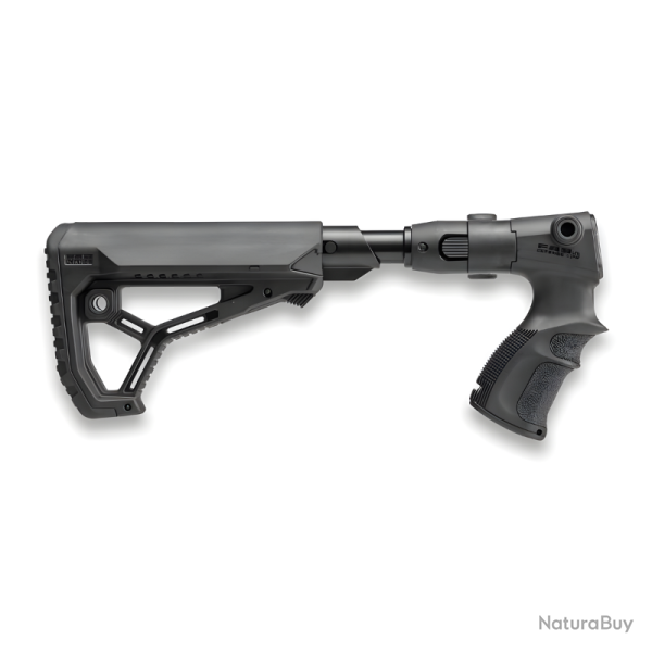 Crosse pliante et amortissante style M4 FAB Defense AGRF 870 FK SB - pour Remington 870 - Noir