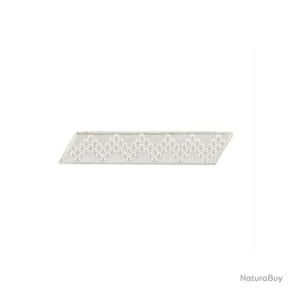 Galon de calot en mtal pour grade Gendarmerie GD - Argent / Sergent