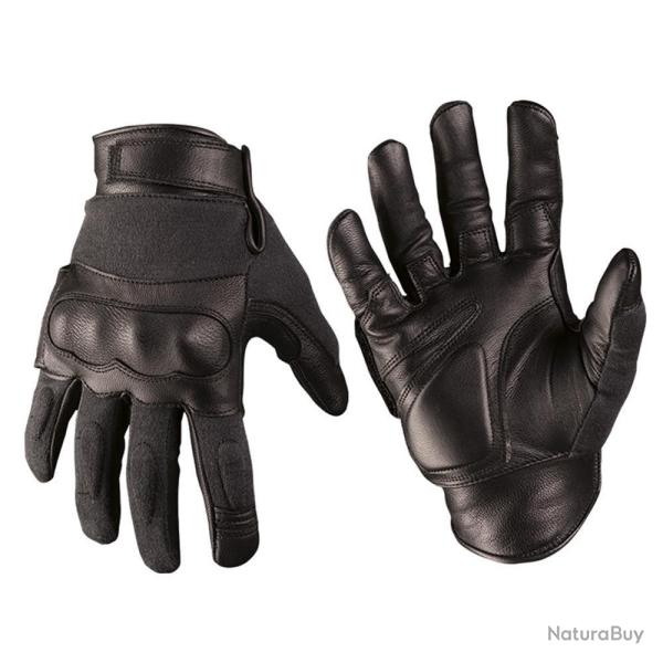 Gants Mil Tec Leather Noir