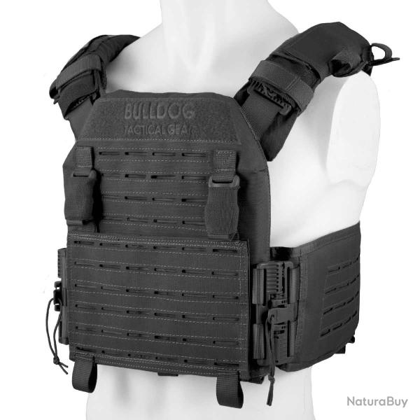 Gilet porte-plaques QR Kinetic Bulldog Tactical Gear - Noir / M (76 - 99 cm)