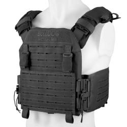 Gilet porte-plaques QR Kinetic Bulldog Tactical Gear - Noir / L (86 - 130 cm)